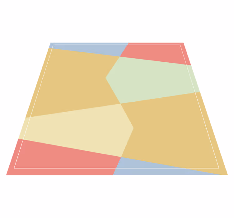 Kwadratowy dywan winylowy Pastelowy geometryczny blok kolorów - TenStickers
