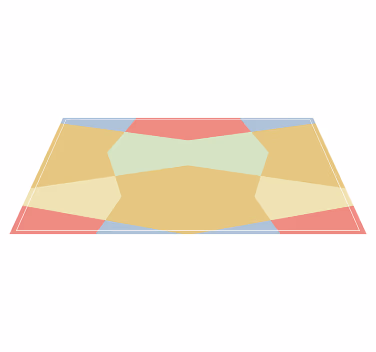 Dywan winylowy wzór geometryczny kolorowe figury wielokątne - TenStickers