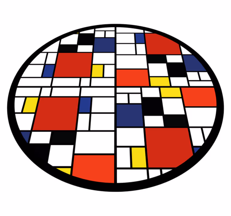 Nowoczesny dywan winylowy w układzie kolorowych bloków - TenStickers