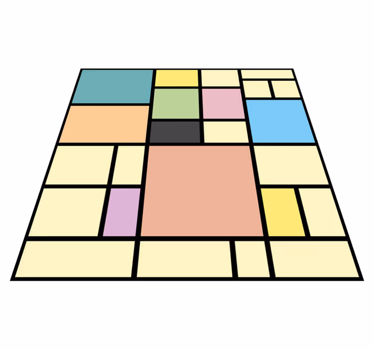 Dywan winylowy wzór geometryczny żywa geometria - TenStickers