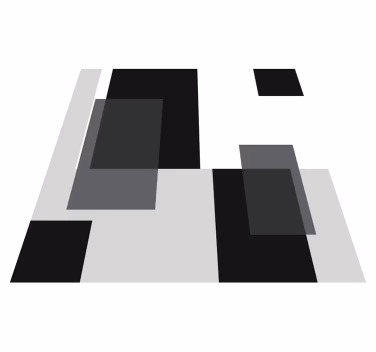 Nowoczesny dywan winylowy w abstrakcyjne kwadraty - TenStickers