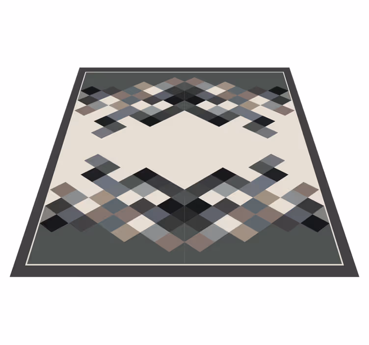 Dywan winylowy wzór geometryczny nowoczesny kwadratowy - TenStickers