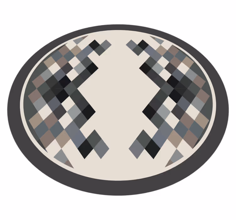 Nowoczesny dywan winylowy szare elementy geometryczne - TenStickers