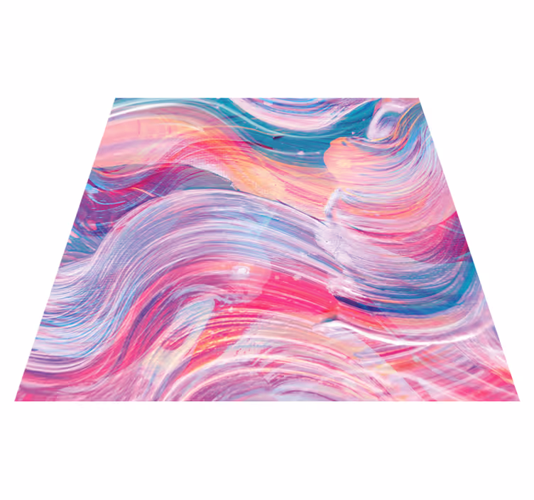 Dywan winylowy tekstura kolorowe fale spirale - TenStickers