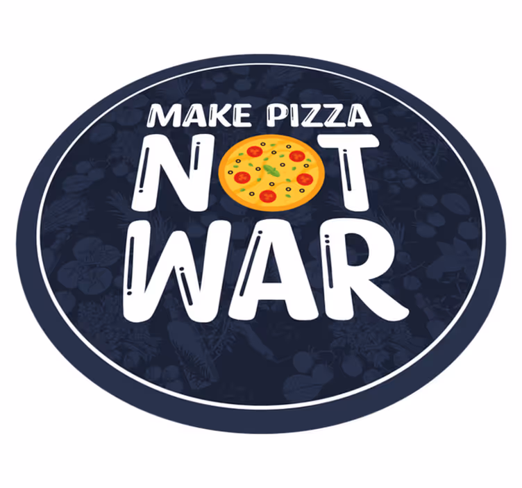 Dywan winylowy napisy rób pizzę nie - TenStickers