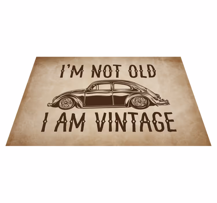 Dywan winylowy retro nie jestem stary - TenStickers