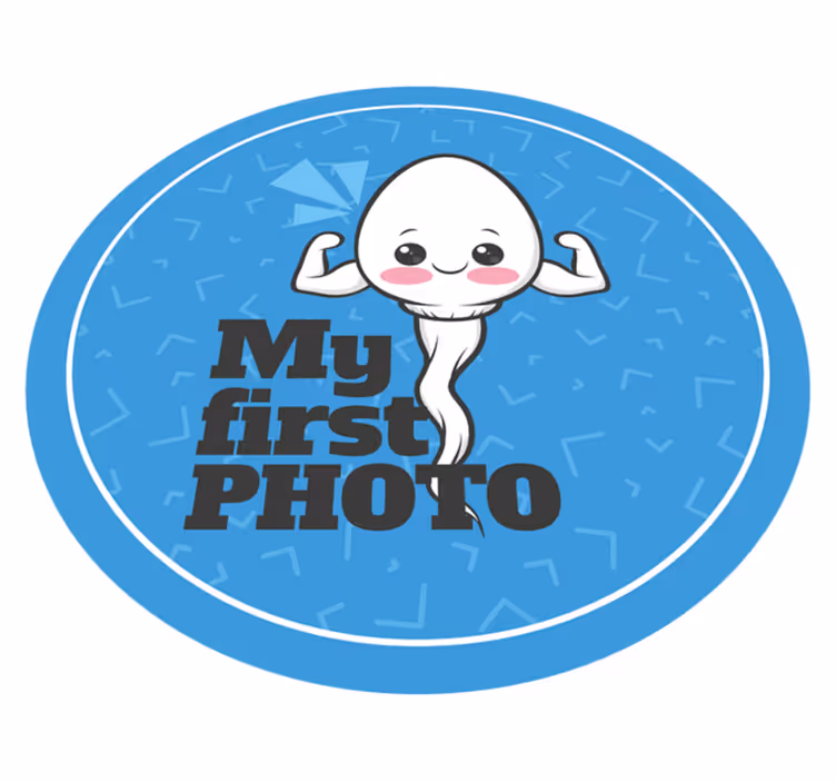 Dywan winylowy napisy moje pierwsze zdjęcie - TenStickers