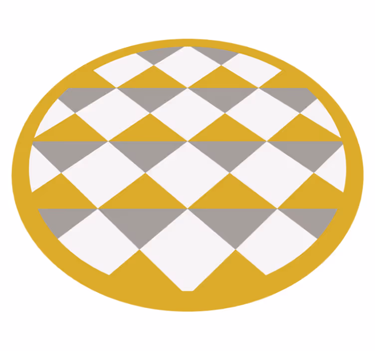 Dywan winylowy wzór geometryczny koło o wzorze diamentowym - TenStickers