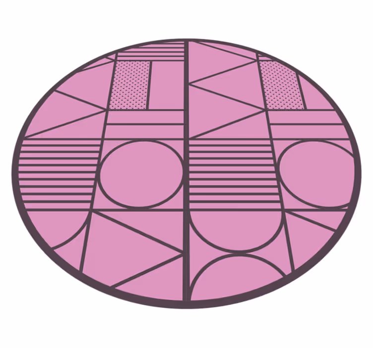 Dywan winylowy wzór geometryczny różowe kształty - TenStickers