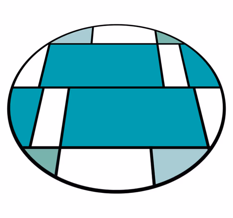 Nowoczesny dywan winylowy w geometryczny turkusowy wzór - TenStickers