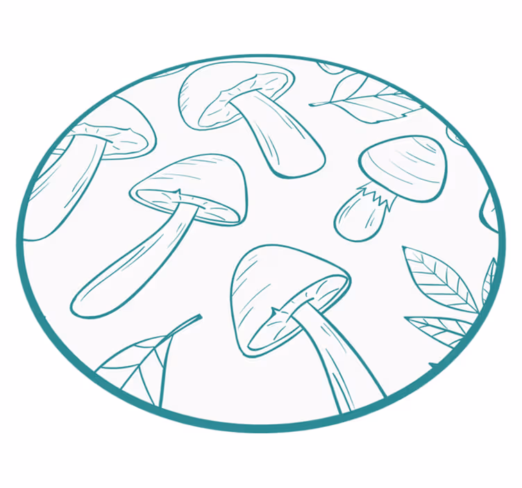 Dywan winylowy natura motyw liścia grzyba - TenStickers