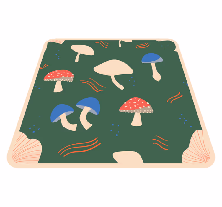 Dywan winylowy natura z żywymi grzybami - TenStickers