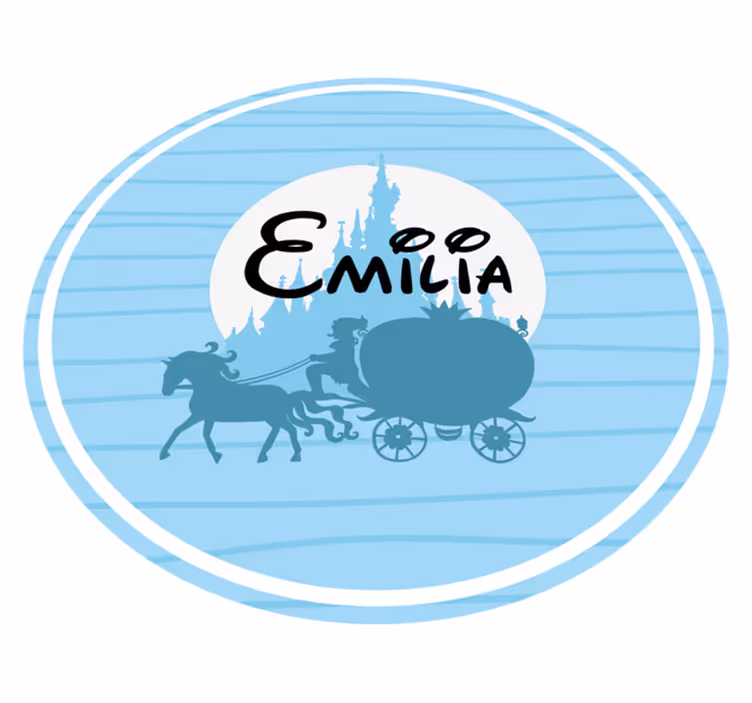Dywan winylowy z imieniem motyw powozu baletowego - TenStickers
