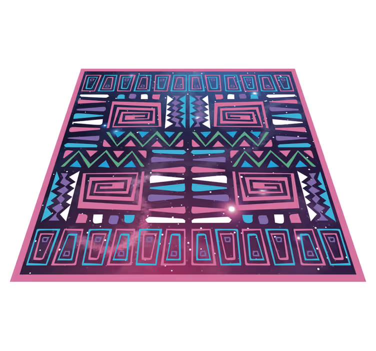 Dywan winylowy etniczny dynamiczne wzory geometryczne - TenStickers
