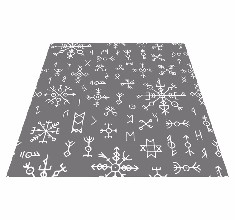 Skandynawski dywan winylowy wzór symbolu geometrycznego - TenStickers