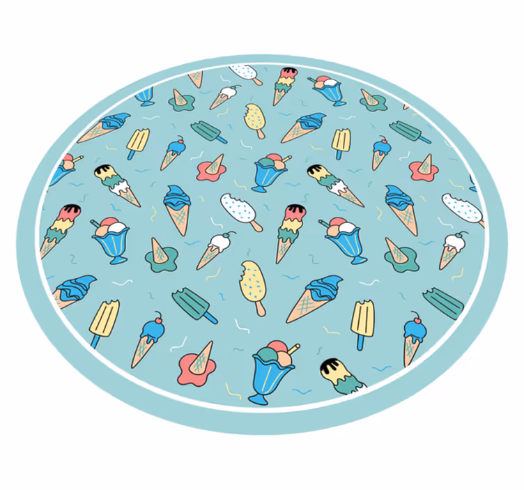 Dziecięcy dywan winylowy mrożona przyjemność - TenStickers