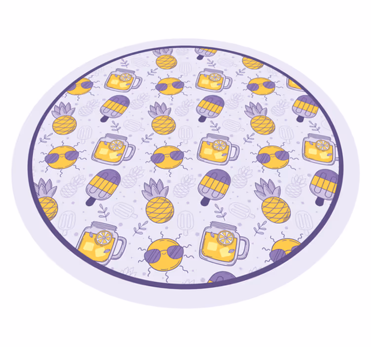 Dziecięcy dywan winylowy tropikalna letnia zabawa - TenStickers
