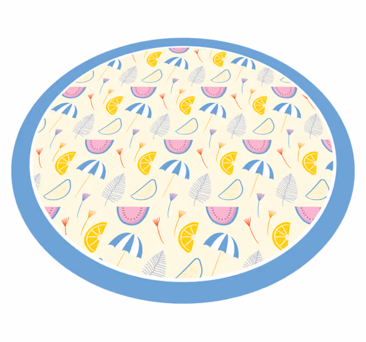 Dywan winylowy w kwiaty i rośliny kolorowe letnie elementy - TenStickers