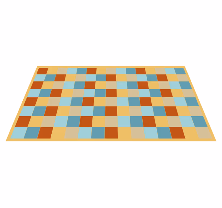 Dywan winylowy wzór geometryczny styl szachownicy - TenStickers