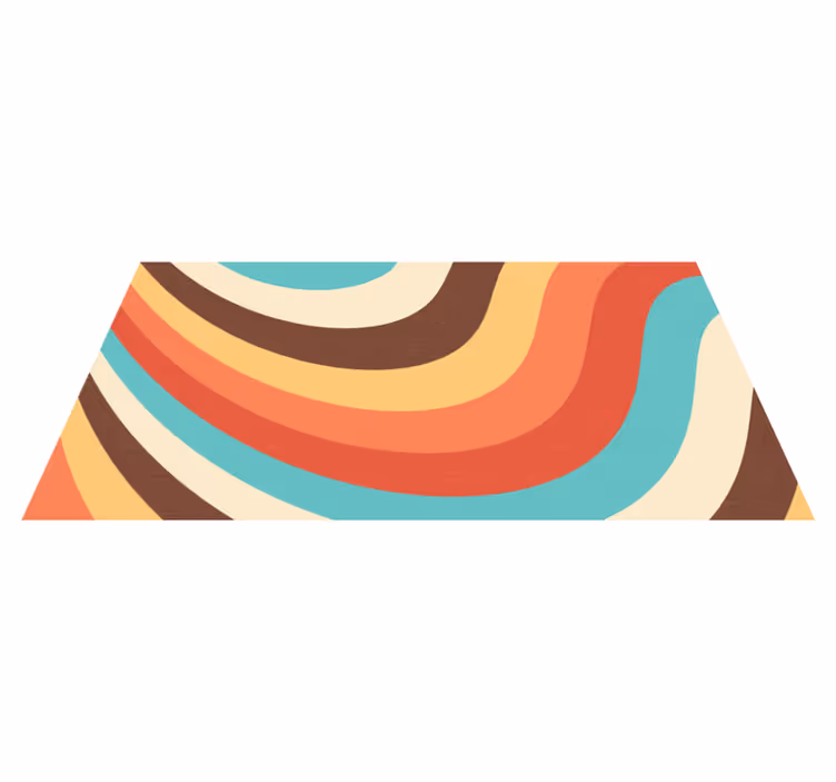 Nowoczesny dywan winylowy wzór fali retro - TenStickers