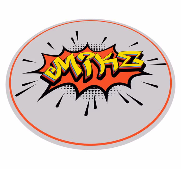 Dywan winylowy z imieniem eksplozja nazw - TenStickers