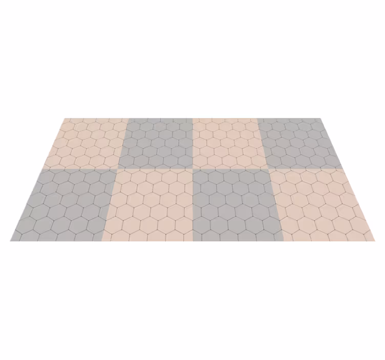 Dywan winylowy wzór geometryczny elegancki sześciokątny - TenStickers