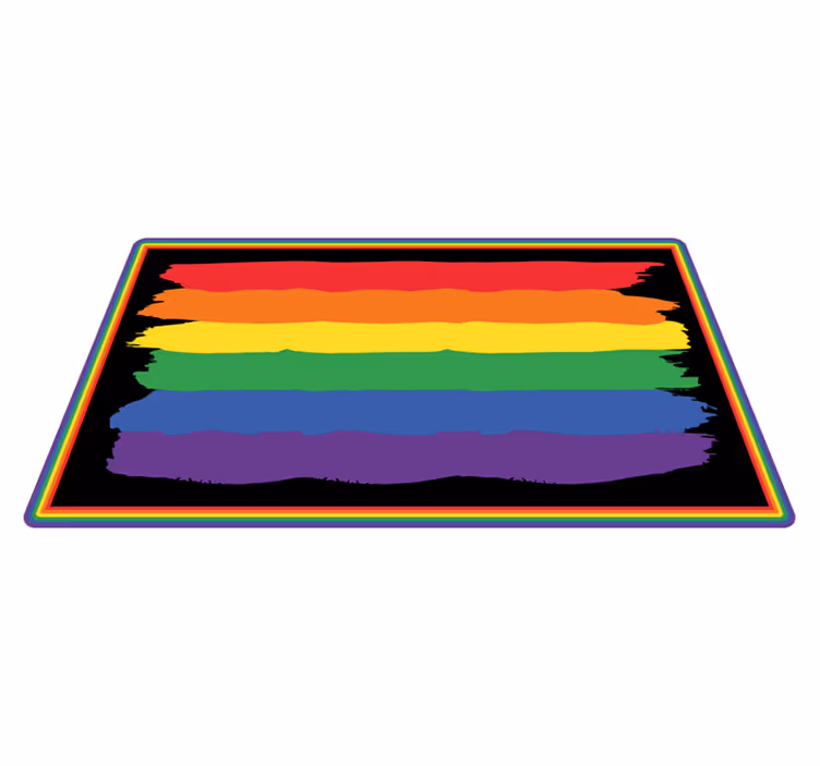 Dywan winylowy w paski kolorowe tęczowe pasy - TenStickers