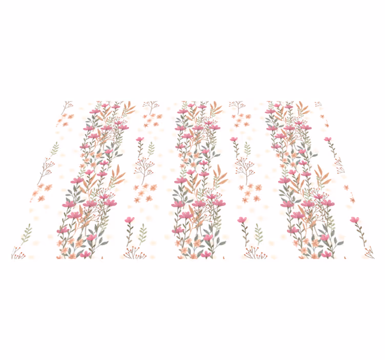 Dywan winylowy w kwiaty i rośliny motyw floralny - TenStickers