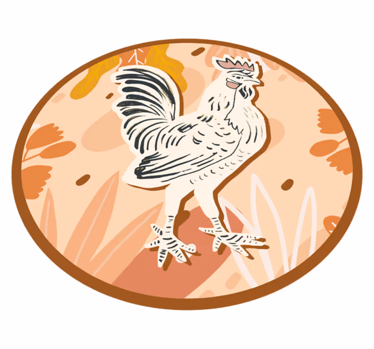Dywan winylowy zwierzęta uroczy kogut - TenStickers