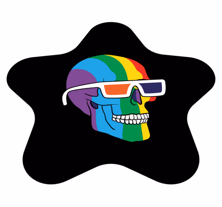 Dywan winylowy z mozaiką kolorowe okulary czaszki - TenStickers