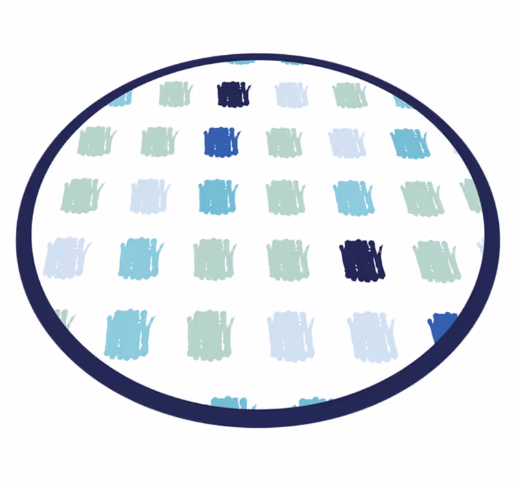 Minimalistyczny dywan winylowy niebieskie pociągnięcia farbą - TenStickers
