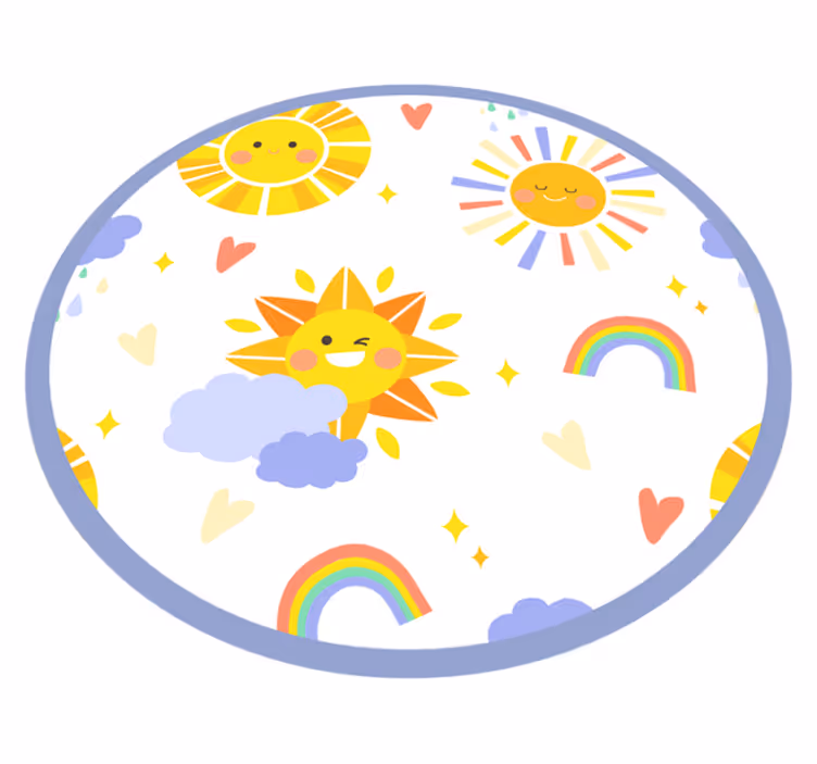 Dywan winylowy dla dziecka słoneczne uśmiechy zachwycają - TenStickers