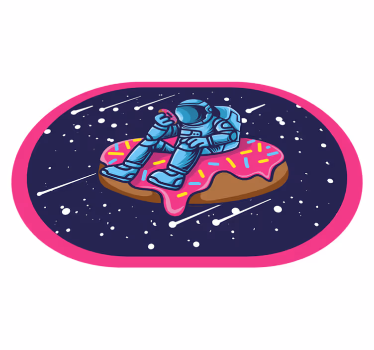 Dywan winylowy dla nastolatków astronauta na pączku - TenStickers