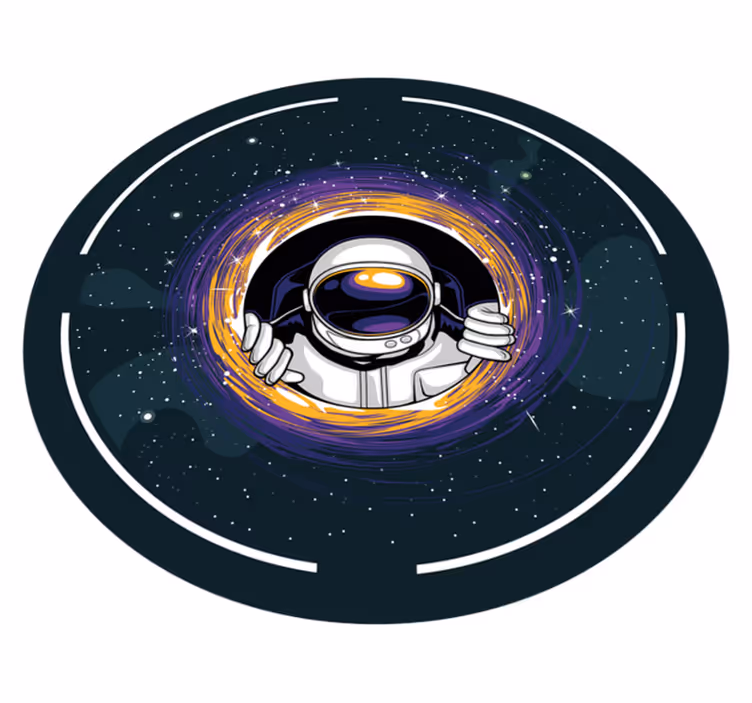 Dywan winylowy z grą podróż kosmonauty - TenStickers