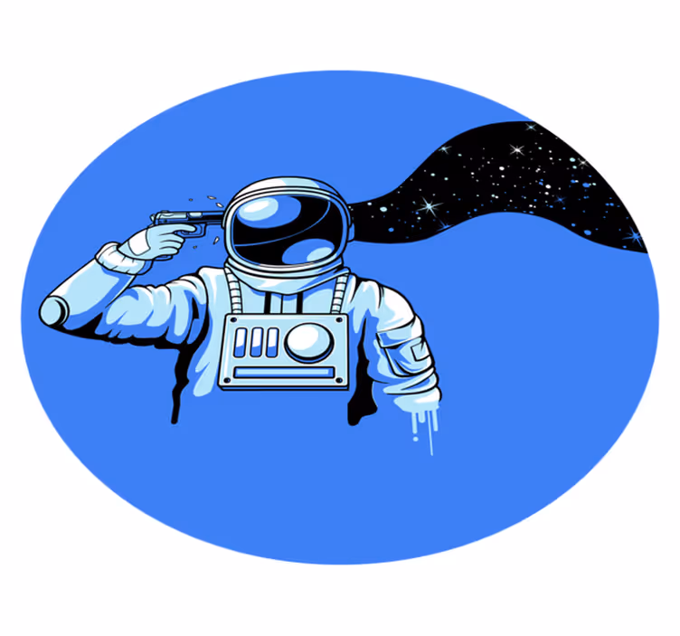 Dywan winylowy dla nastolatków kosmiczna scena astronauty - TenStickers
