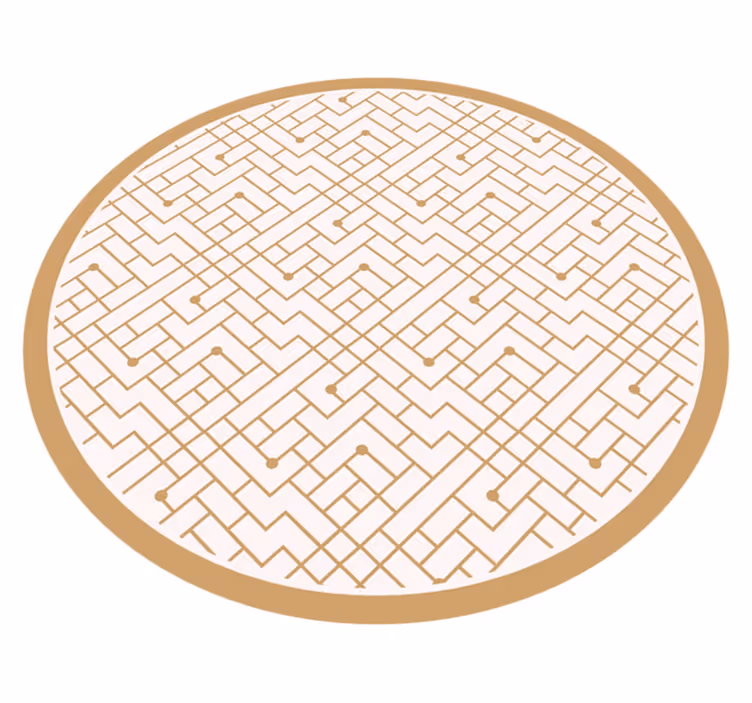 Dywan winylowy wzór geometryczny stylowy złoty element - TenStickers