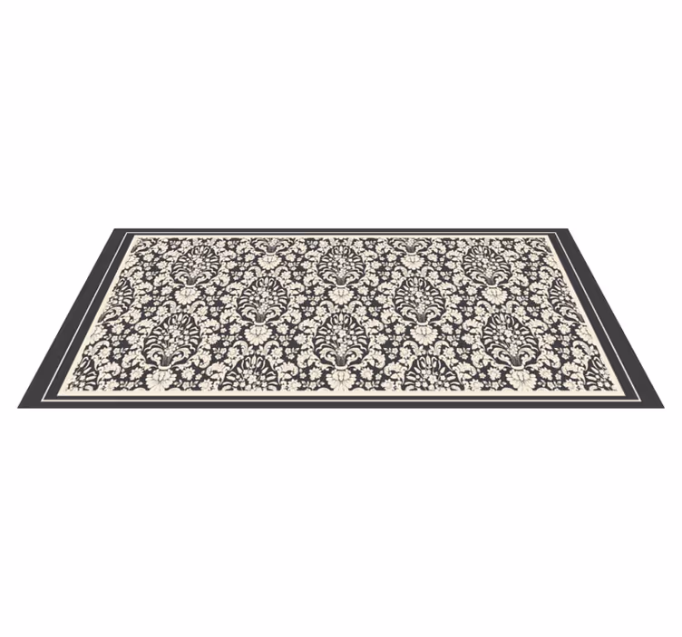 Dywan winylowy retro elegancki element botaniczny - TenStickers