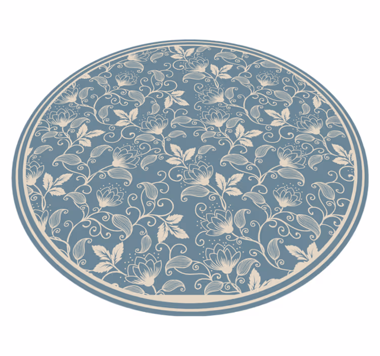 Dywan winylowy w kwiaty i rośliny element wiru botanicznego - TenStickers