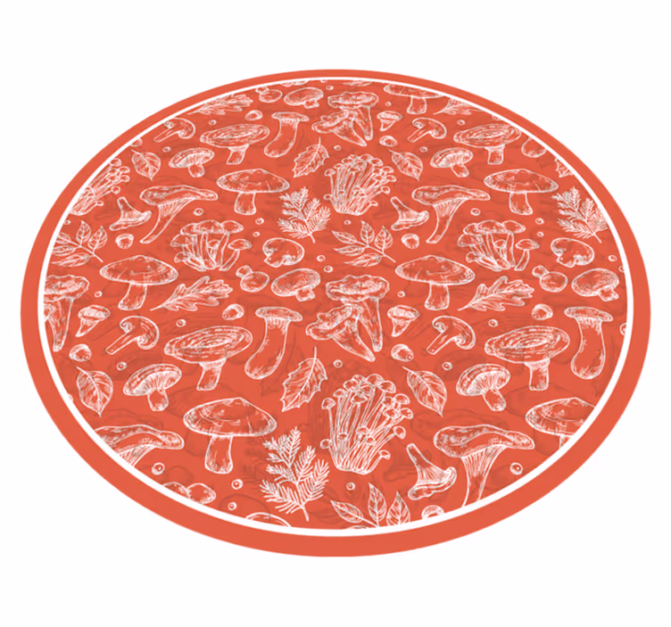 Dywan winylowy natura ilustracja grzyba - TenStickers