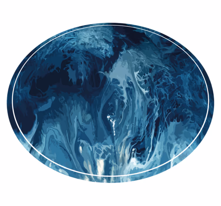 Dywan winylowy natura oceaniczny niebieski wir - TenStickers