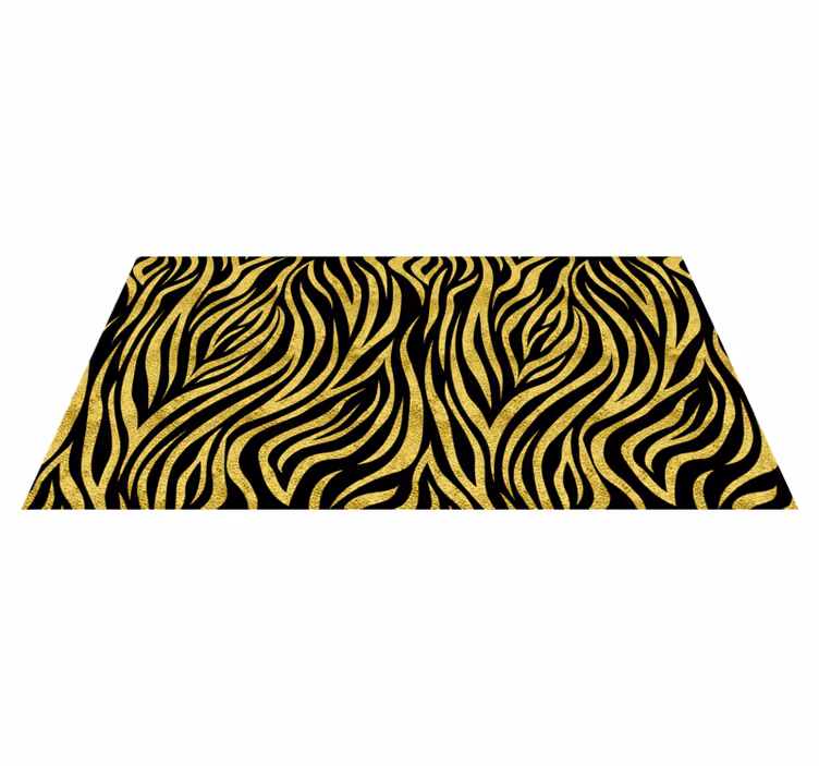 Dywan winylowy wzór zwierzęcy złota zebra - TenStickers