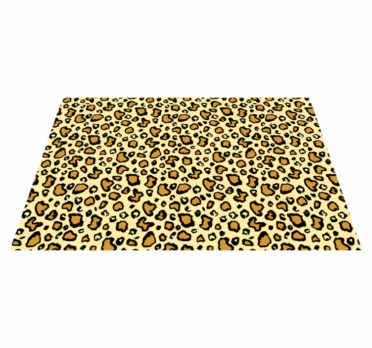 Dywan winylowy wzór zwierzęcy wesoły leoparda - TenStickers