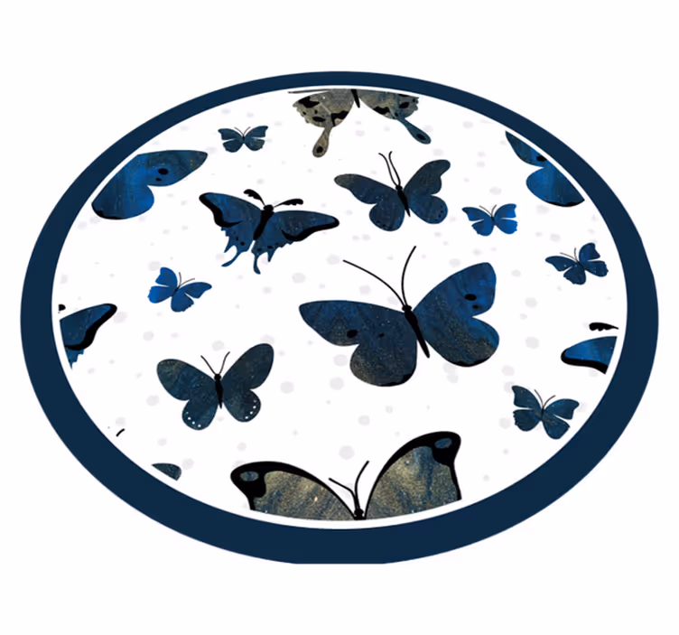 Dywan winylowy zwierzęta motyw niebieskich motyli - TenStickers