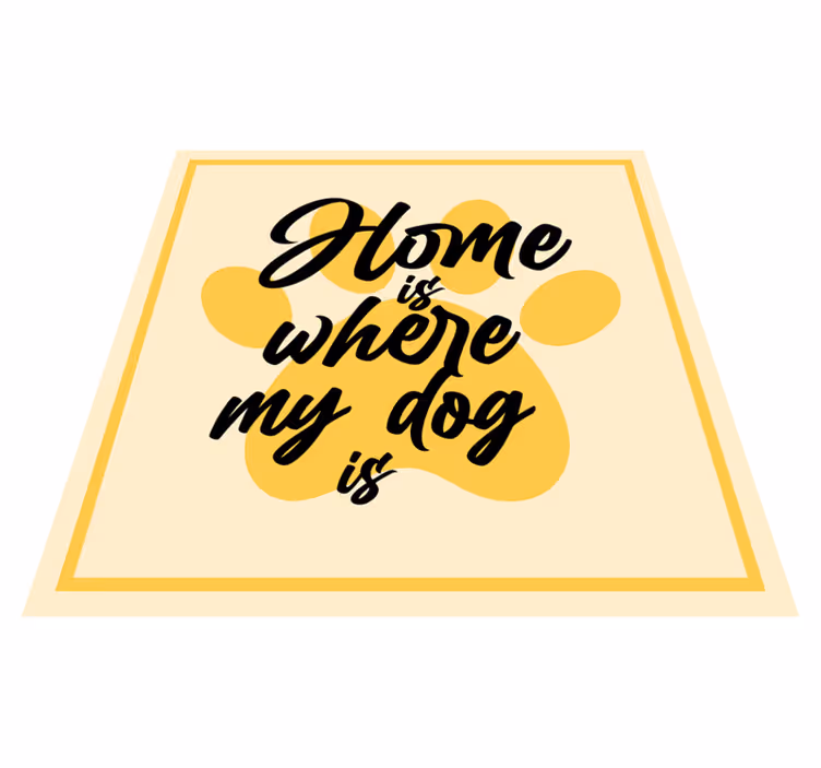 Dywan winylowy do przedpokoju dom, w którym jest mój pies - TenStickers