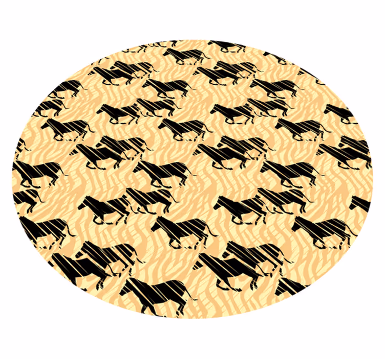 Dywan winylowy wzór zwierzęcy stylowy motyw konia - TenStickers