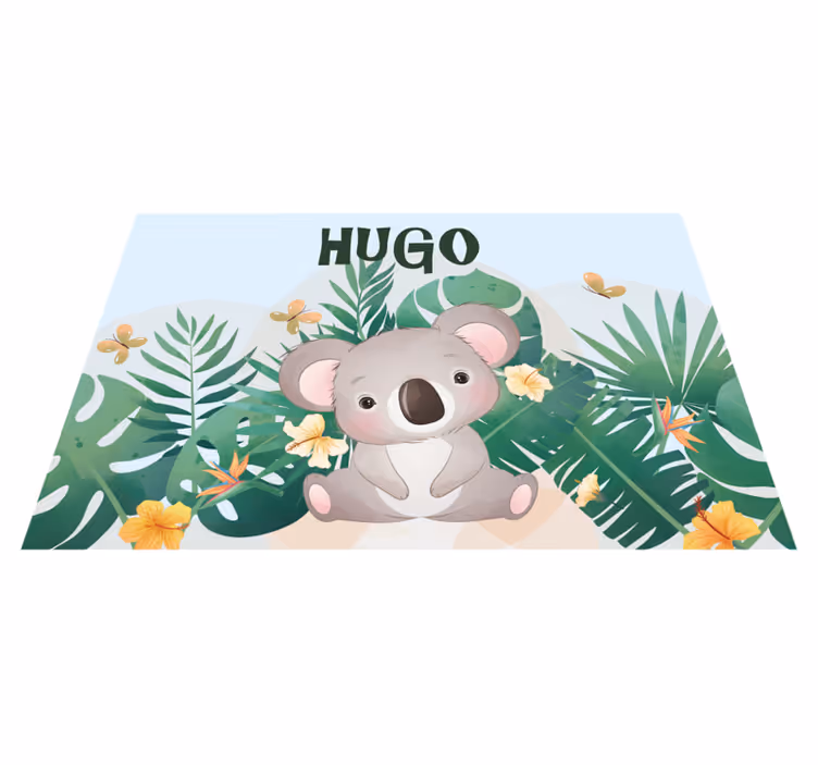 Dywan winylowy z imieniem motyw koali - TenStickers
