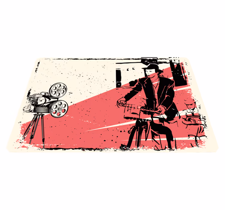 Dywan winylowy retro klasyczna scena filmowa - TenStickers