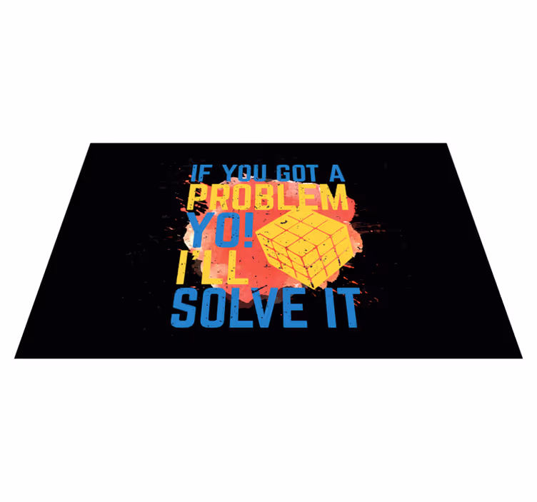 Dywan winylowy napisy wiadomość rozwiązująca problem - TenStickers