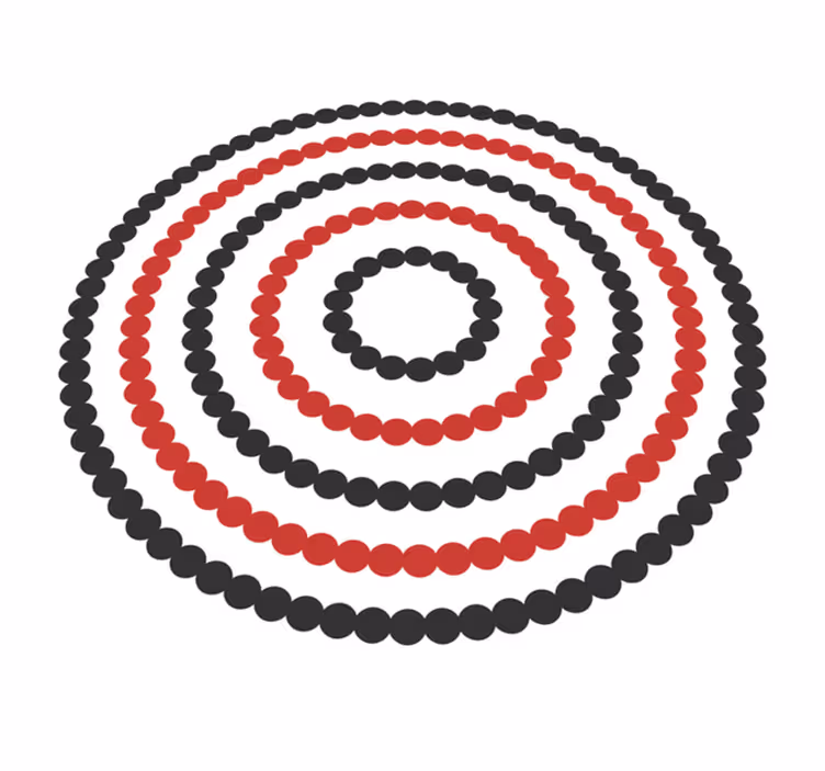 Dywan winylowy wzór geometryczny spiralny motyw kropek - TenStickers