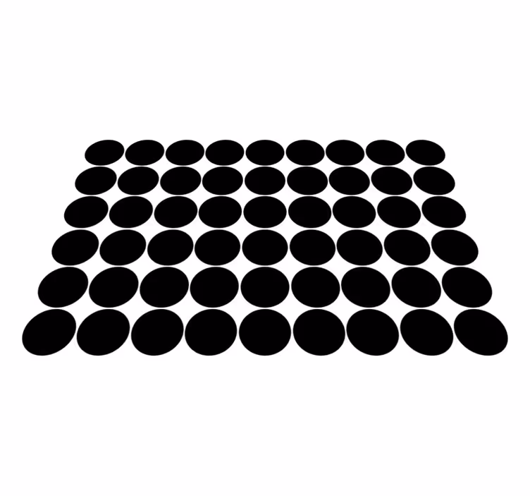 Dywan winylowy wzór geometryczny monochromatyczny motyw koła - TenStickers